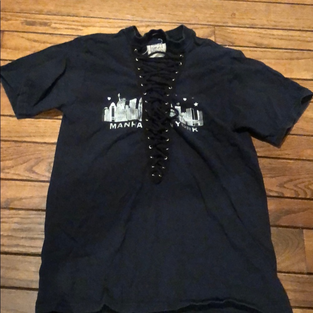 Laced up T-shirt (one of a kind)
